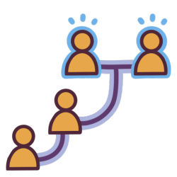 a couple who are linked to their child, who is linked to their grandchild. the couple are highlighted in blue.